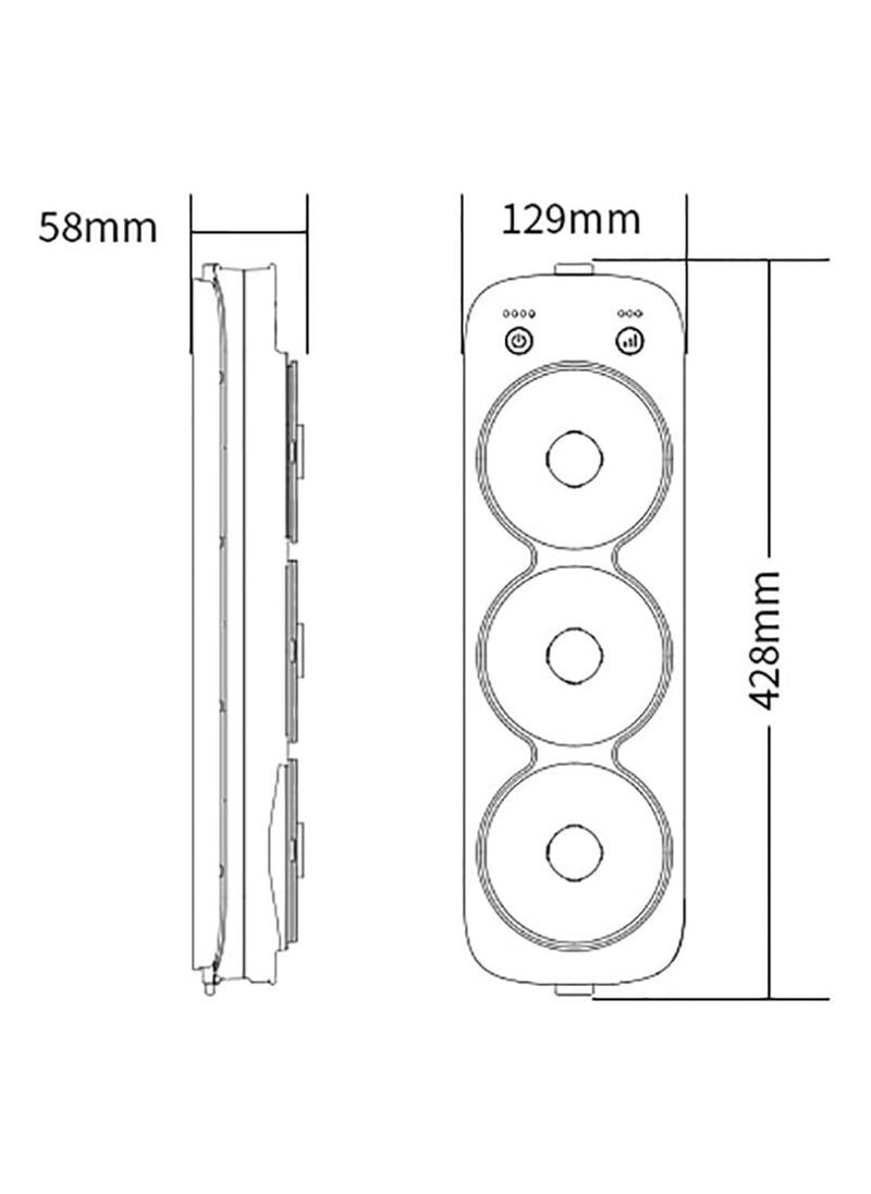 Electric Back Scrubber, Wall Mounted Body Scrub Brush, Adjustable Up and Down 64cm, 3-Gear Adjustment, 360° Automatic Rota-Tion, for Shower, Deep Cleansing, Back Massage