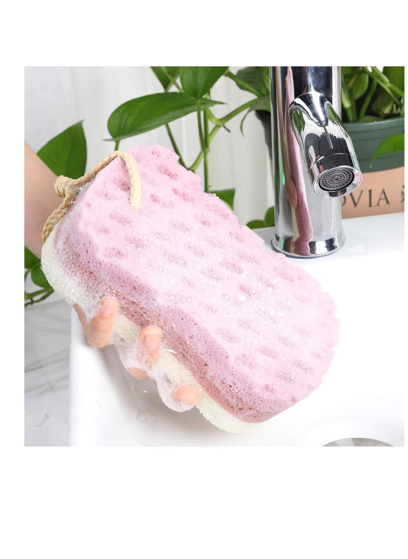 3 Pcs Bath Sponge for Women, Men, Kids, Sponge Loofah Body Scrubber Shower Sponge for Body Wash Bathroom, 3 Colors & Large Size Bathing Sponge Bathing Accessories(Large Size)