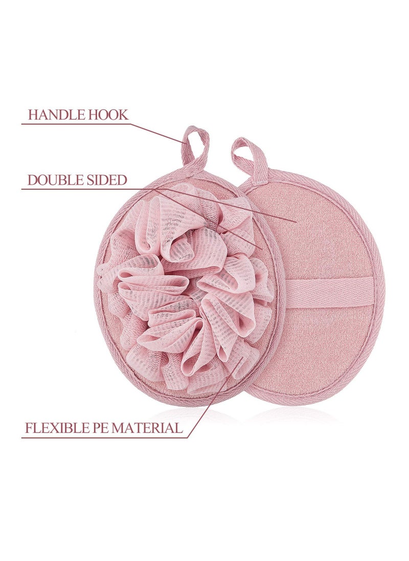 Boao 6 Pieces Bath Shower Pouf Sponge Mesh Pouf Shower Ball Exfoliating Body Sponge Pad Shower Scrubber Ball Shower Glove with Flower Bath Ball (Multi-Color)