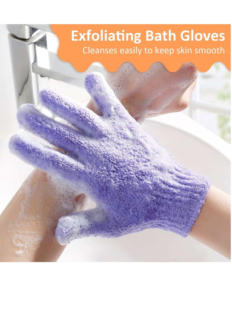 30 Pcs Exfoliating Gloves for Shower, 15 Colors Body Exfoliator Glove with Hanging Loop, Scrub Exfoliate Glove Mitt Bath Face Spa Hand Scrubber Wash Deep Scrubbing Dead Skin for Women Men, by Aisuly