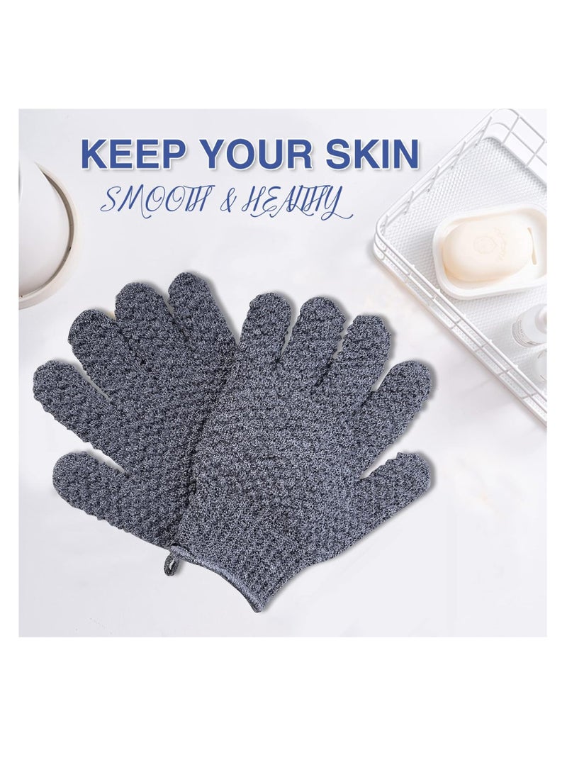 Yiclick Heavy Exfoliating Gloves, Exfoliating Body Scrubber for Bath Shower Exfoliation, Body Scrub Exfoliator for Dead Skin Remover, Exfoliate Sponge Loofah Washcloth Mitt Men Women