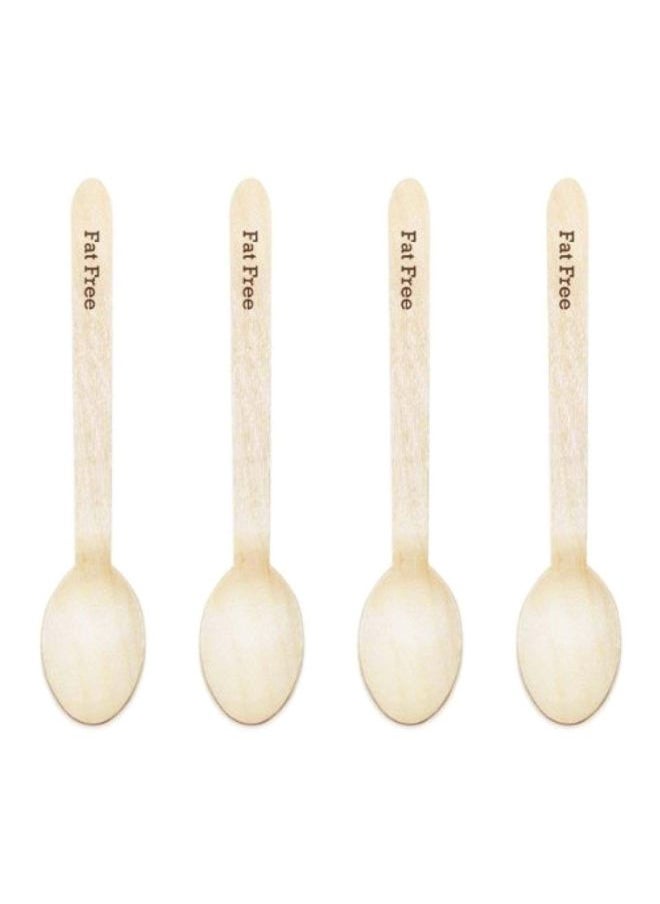 100-Piece Wooden Buffet Spoon Set Beige