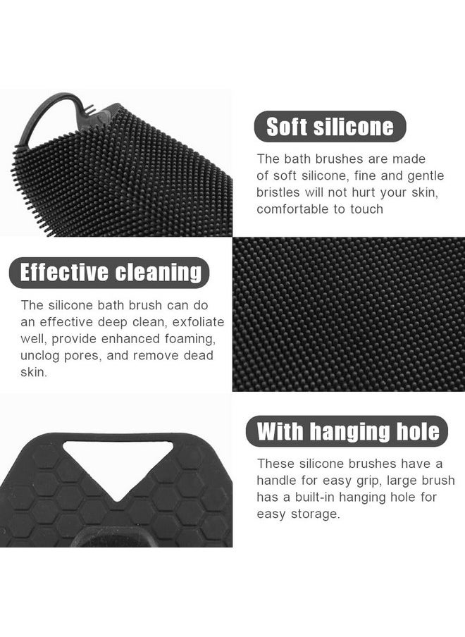 ® Silicone Body Scrubber, Body Buffer Exfoliating Brush With Silicone Loofah, Bath & Body Brushes For Men Women Kids Use In Shower, Scalp Exfoliator Hair Shampoo Skin Cleaning Brush