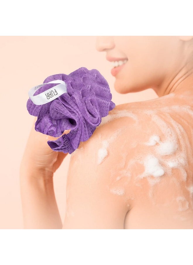 By Pee Safe Exfoliating Loofah (Pack Of 4) | Gentle & Hypoallergenic, Purple (Rc311)