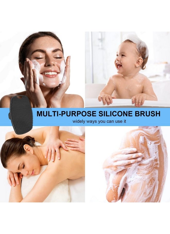 - Body Scrubber For Bathing - Dead Skin Remover, Premium Super Soft Silicone Body Shower Scrub, Reusable Body Cleansing Brush For Men, Women And Children - 1 Pc (Black)