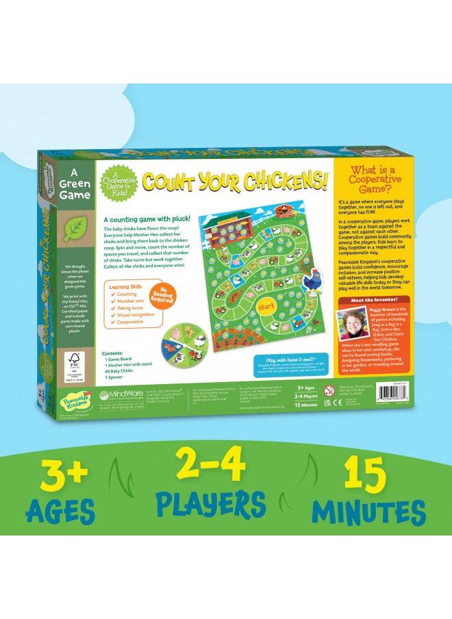 Count Your Chickens Award Winning Cooperative Counting Game For 2 To 4 Kids Ages 3+