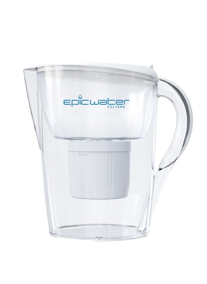 Epic Water Filters Epic Pure Water Filter Pitcher 100 Bpa-Free Removes Fluoride Lead Chromium 6 Pfos Pfoa Heavy Metals Microorganisms Pesticides Chemicals Industrial Pollutants And More 3.5L