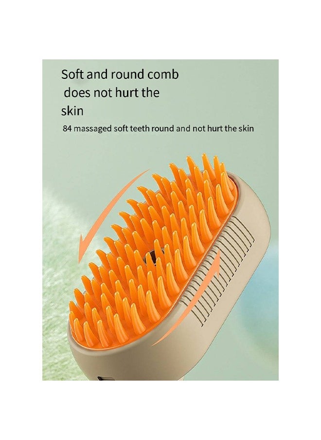 Electric Spray Handle Massage Brush - Steam Brush 3 In 1 Pet Spray Steam Brush Cleaning Grooming Brush Multifunctional  Comb with Steam for Dog Cat Massage Removing Tangled Hair (Folding)