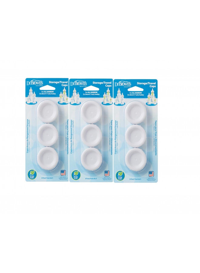 Pack Of 9 Natural Flow Standard Storage Travel Caps