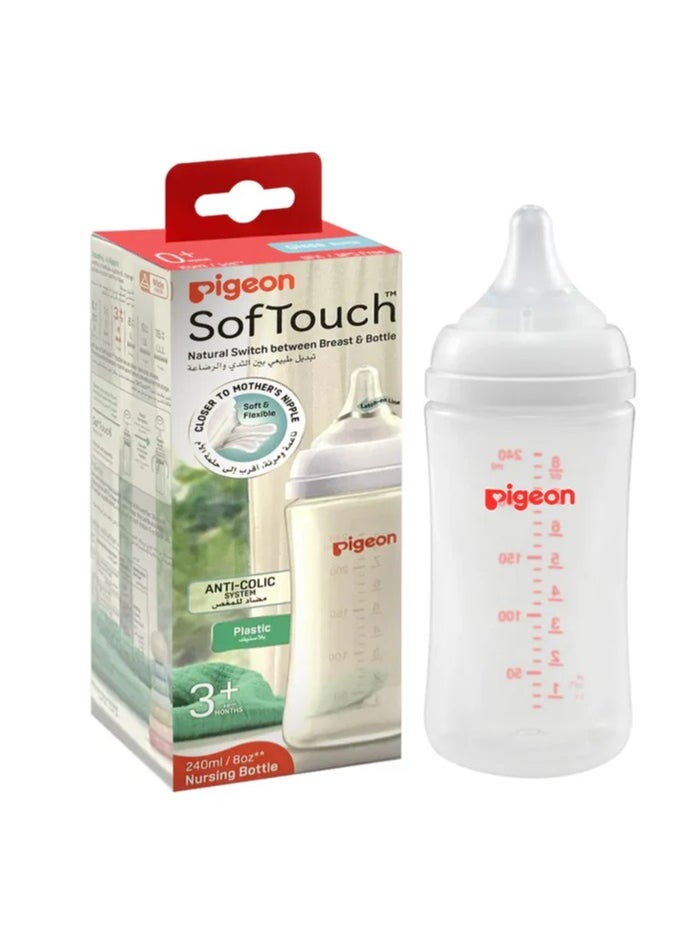 Softouch Plastic Feeding Bottle 3 Months+ Anti Colic 240ML