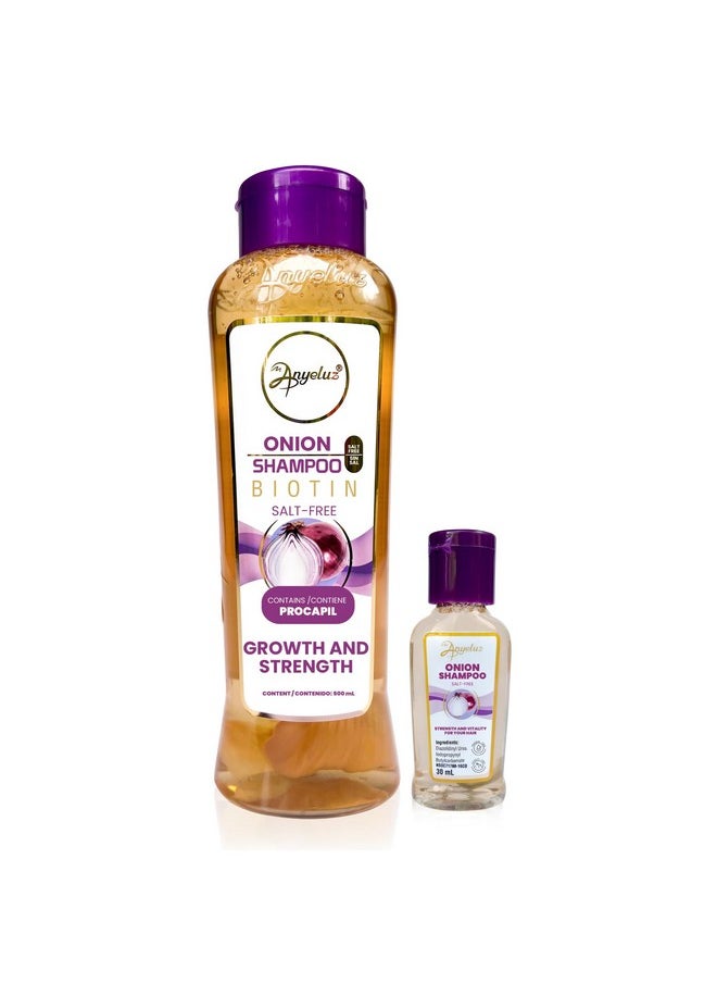 Kit Duo Onion Shampoo + Mini Travel Size | Promotes Hair Growth | Cleanses And Reduces Oiliness | For All Hair Types | Natural Extracts