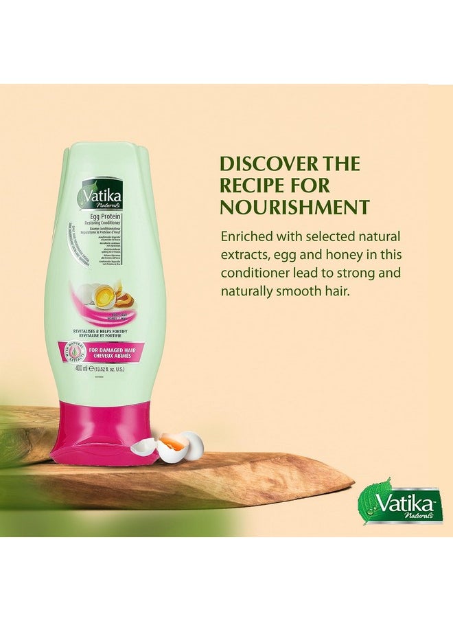 Dabur Natural Moisturizing Conditioner, 400Ml (Egg, Honey), For All Hair Types