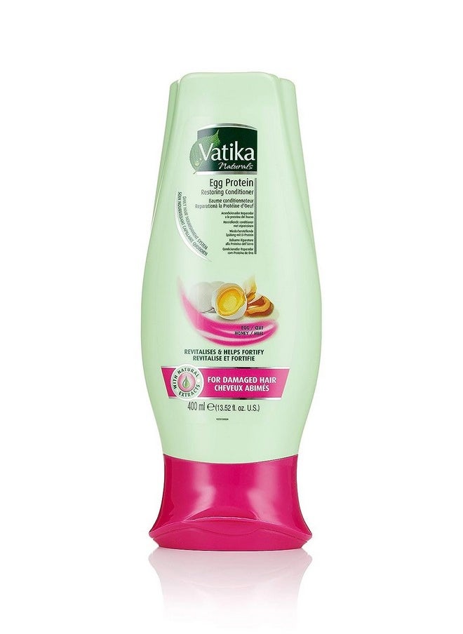 Dabur Natural Moisturizing Conditioner, 400Ml (Egg, Honey), For All Hair Types