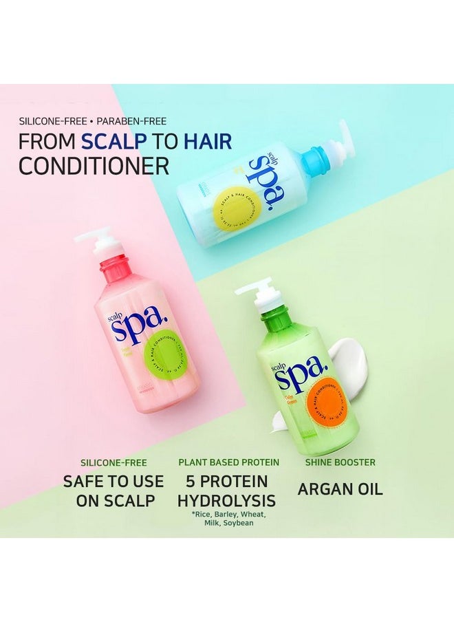 Scalp Spa Silicone Free Weakly Acidic Aha Calm Green 25.36 Fl Oz / 750 Ml (Conditioner, 1-Pack)