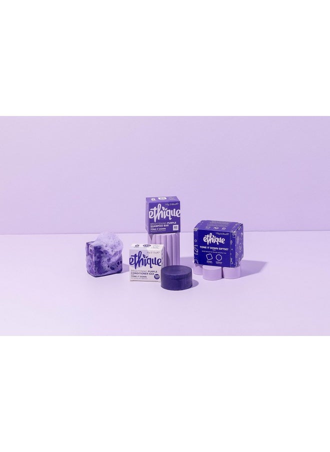 Tone It Down Giftpack - Purple Shampoo For Blonde Hair And Gray Hair & Conditioner Bar Set - Vegan, Eco-Friendly, Plastic-Free, Cruelty-Free 6 Oz (Set Of 2)