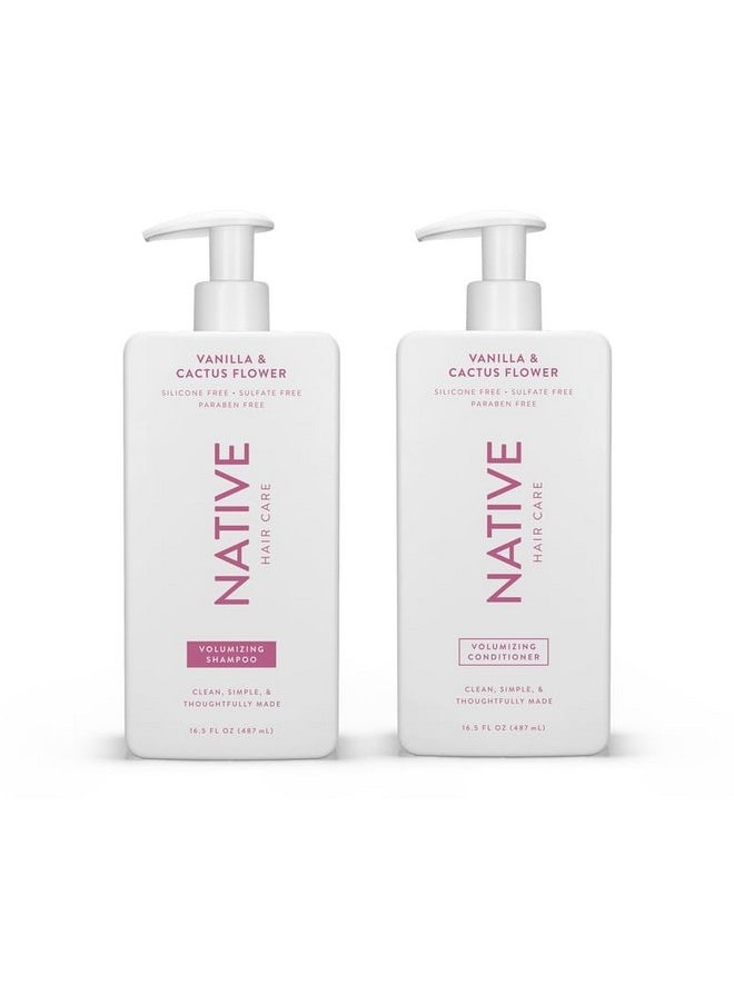 Vanilla & Cactus Flower Shampoo And Conditioner Contain Naturally Derived Ingredients |All Hair Type Color & Treated, Fine To Dry Damaged, Sulfate & Dye Free - 2-Pack