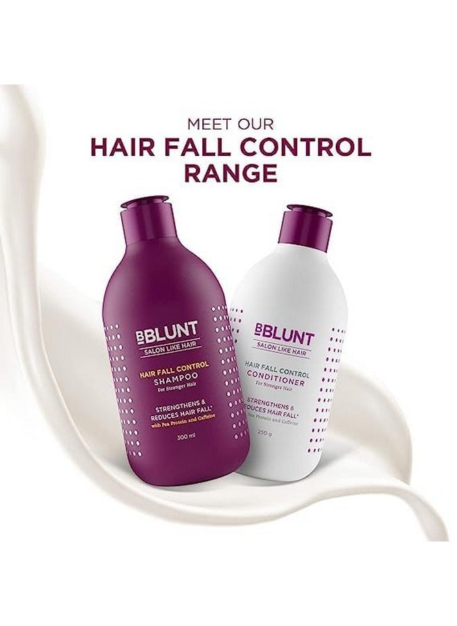 Hair Fall Control Shampoo & Conditioner Combo With Pea Protein & Caffeine For Stronger Hair - (300 Ml + 250Ml)