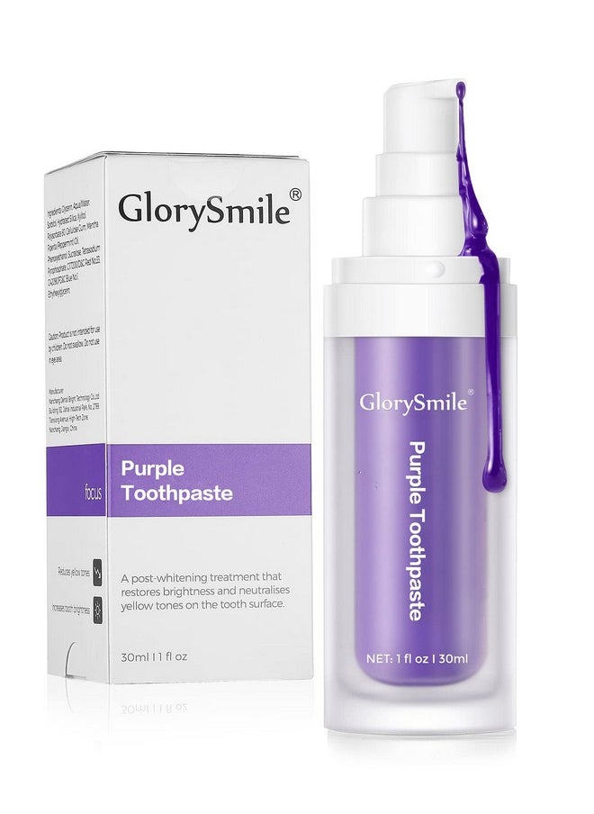 Dental Purple Toothpaste For Teeth Whitening, Tooth Stain Removal, Tooth Paint Booster For Brightness And Reduce Yellowing