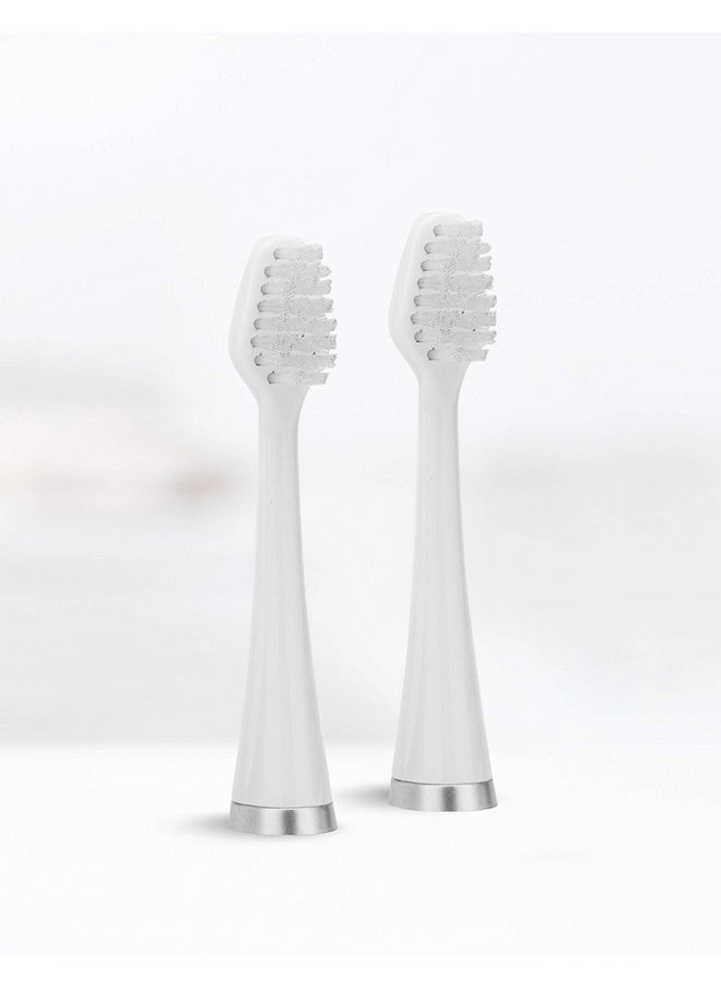 Series Ii Ls45 Replacement Brush Heads For Sonic Pulse Toothbrush - Patented 45° Soft Bristles Deliver Professional Teeth Cleaning - No Sensitivity (White, 2 Count)