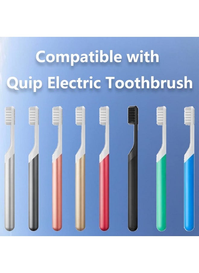 4-Pack Gray Toothbrush Replacement Heads Compatible With Quip Electric Brush Heads Refill Soft Bristles