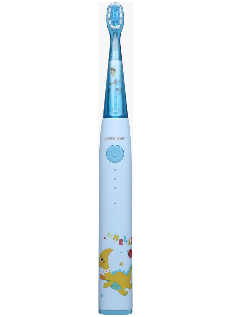 Kids Electric Toothbrush with 3 Function modes and 2 Intensity Modes / Shining Lights / 2Brush Heads / for 2-10 Years Old / Food-Grade Bristles/ Children Oral Hygiene Tooth Brush - Blue