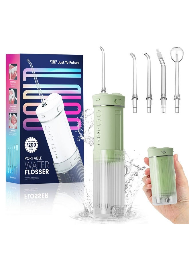 Travel Water Flosser,Portable Water Flosser, Water Teeth Cleaner Pick,Mini Portable Oral Irrigator, Telescopic Water Tank, 5 Nozzles, Ipx7 Waterproof, Cordless Water Flosser For Teeth, Gums