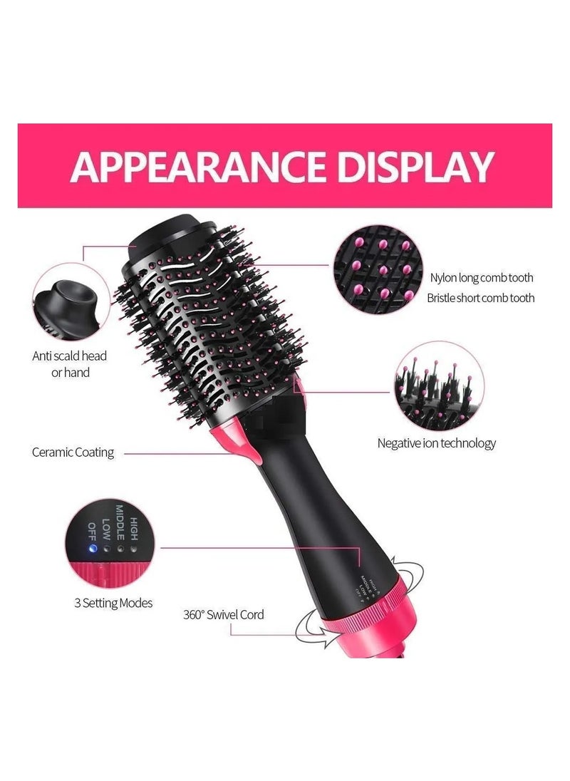 One Step Hair Dryer and Styler Black/Pink