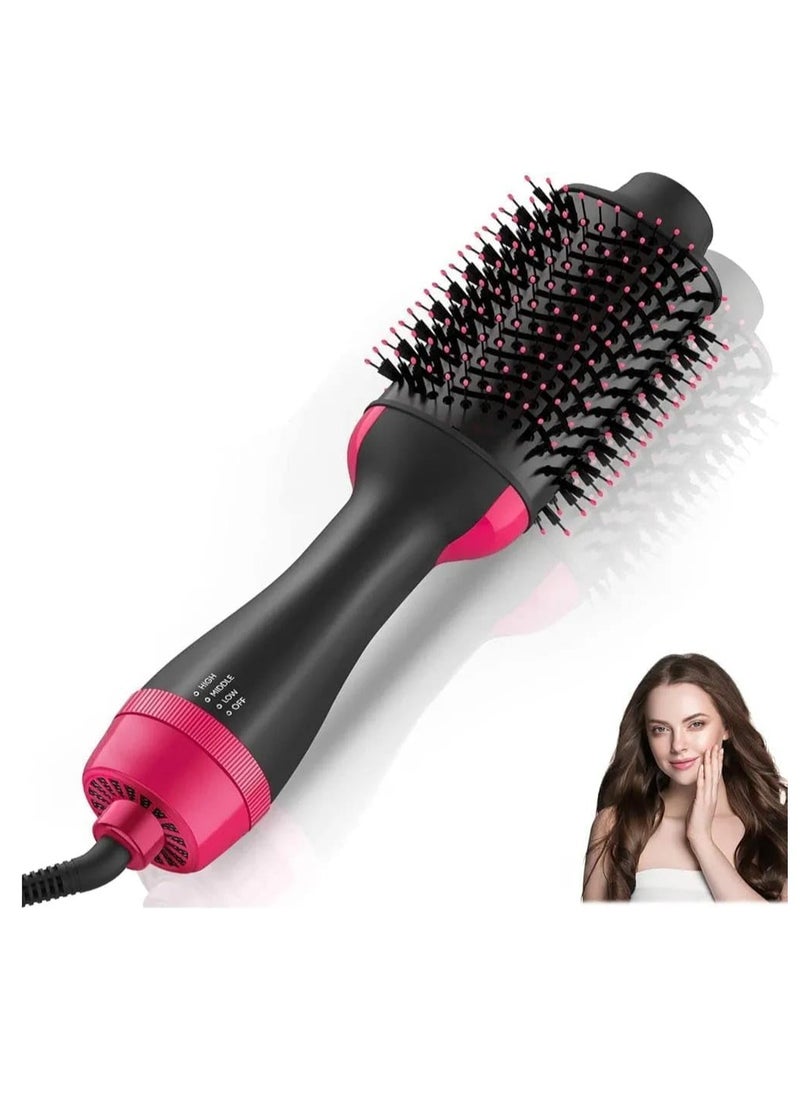 One Step Hair Dryer and Volumizer Brush, 3 In 1, Black and Pink