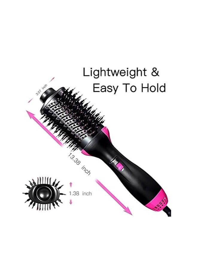 One Step Hair Dryer and Volumizer Brush, 3 In 1, Black and Pink