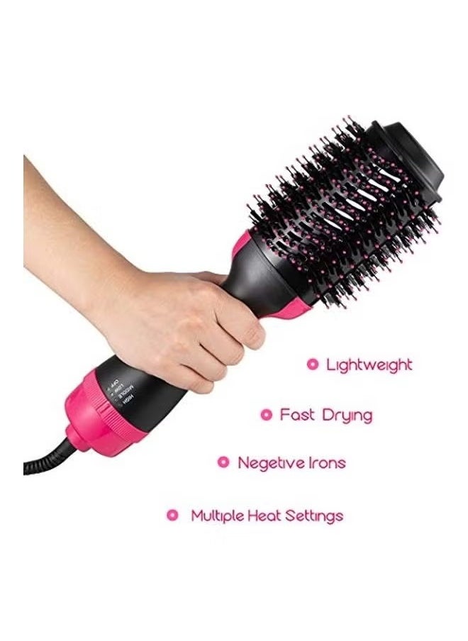 One Step Hair Dryer and Volumizer Brush, 3 In 1, Black and Pink