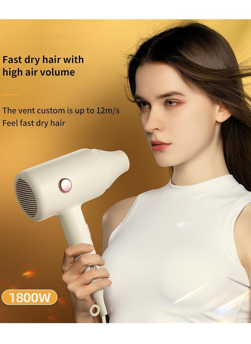 High-Volume Ionic Hair Dryer | One-Key Switch Hot and Cold Air | Powerful Wind Blow | Quick Drying | Anti-Frizz | Fast Styling | Professional Hair Care | Durable and Lightweight | Perfect for All Hair Types