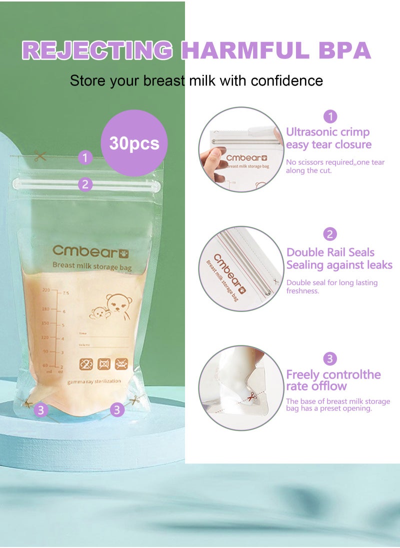 Breast Pump, Wearable Breast Pump, Hands Free Breast Pump, Electric Portable Breast Pump with 4 Mode, Wireless Breast Pump Hand Free, LCD Display,with 30 Pcs Milk Storage Bag