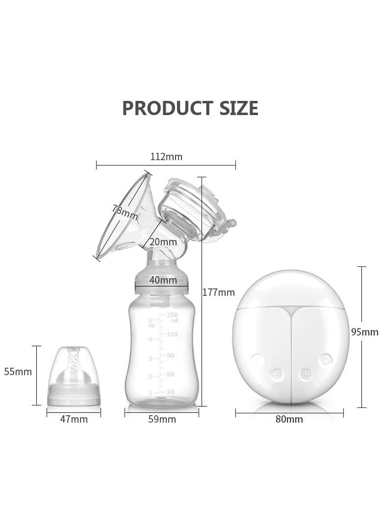 Double Breast Pump, 4 Modes & 4 Levels, Portable Anti-Backflow, Low Noise, and Painless Breastfeeding, Rechargeable Silicone Milk Extractor for Home and Travel