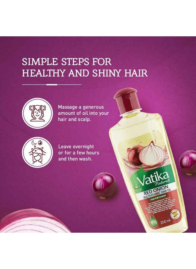 Multivitamin Hair Oil - Nourishing Formula For Healthy, Lustrous Hair - Strengthens Revitalizes & Promotes Stronger Hair - 100% Natural Oil Extract - Enriched With Red Onion - (300 Ml)