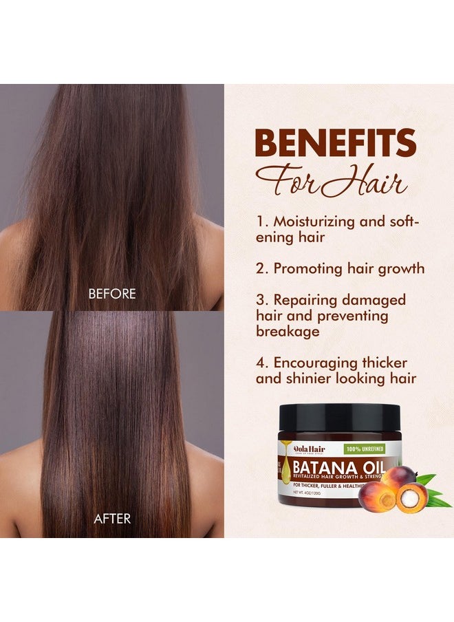 Batana Oil Pure Batana Butter Oil For Hair Growth, 100% Natural, Nourishes Damaged Hair, Prevents Loss & Conditions