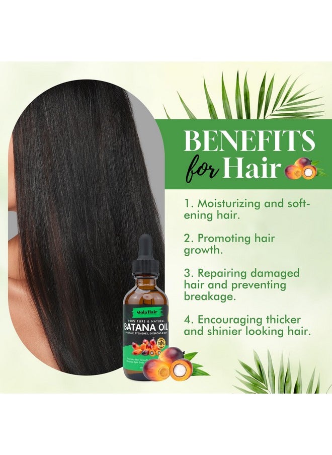 Batana Oil For Hair Growth Organics Pure Batana Hair Oil 100% Natural Batana Oil Nourishes Damaged Hair To Prevent Hair Loss Natural Hair Growth Oil And Conditioner Batana Hair Oil 2.02 Fl Oz