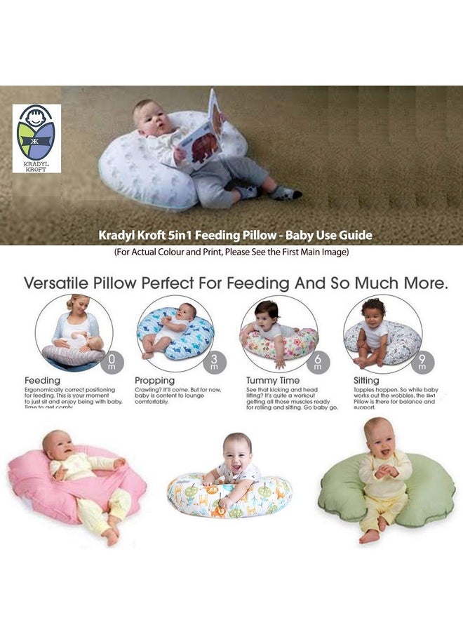 5-In-1 Baby Hexagonia Feeding Pillow With Detachable Cover