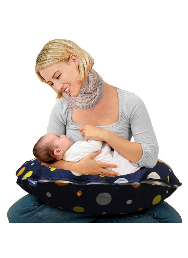 5In1 Baby Feeding Pillow With 100% Cotton Detachable Cover | With Belt And Baby Hoop | Breastfeeding Pillow | Nursing Pillow Multicolor