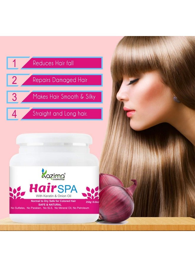 Hair Spa With Keratin & Onion Oil For Smooth, Shiny & Silky Hair, 250G