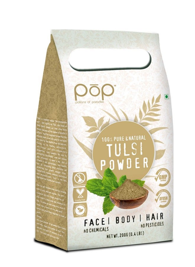 Potions Of Paradise Tulsi Powder For Hair Growth And Conditioning 200 Grams