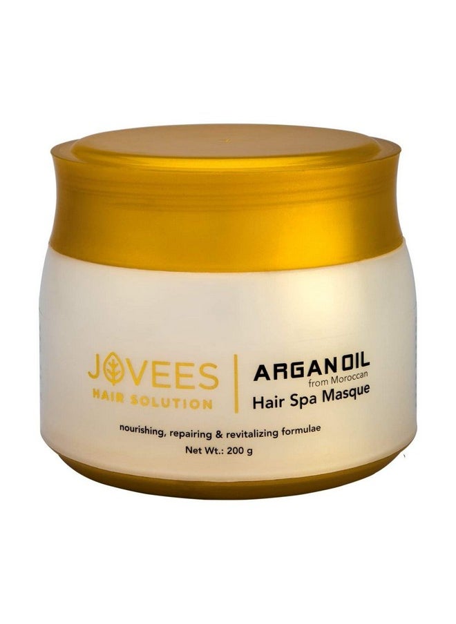 Herbal Argan Oil Hair Spa Mask For Dry And Fizzy Hair | Controls Hairfall And Repairs Damaged Hair | Rich In Moroccon Argan Oil And Jojoba Oil | For Women/Men | 200Gm