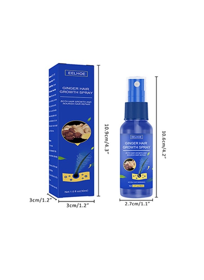 Ginger Hair Growth Spray, Regrowth Nourishing Ginger Spray, Ginger Spray For Hair Growth, Anti Hair Loss, Thinning, Balding, Repairs Hair, Use For Hair Loss and Hair Thinning Treatment Spray 30ML