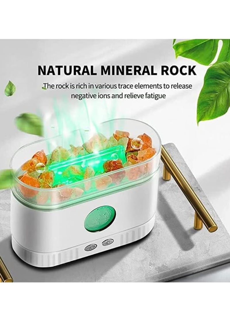 Salt Lamp Essential Oil Diffuser – 7-Color LED Lights Ultrasonic Humidifier & Aromatherapy Diffuser (200ML)