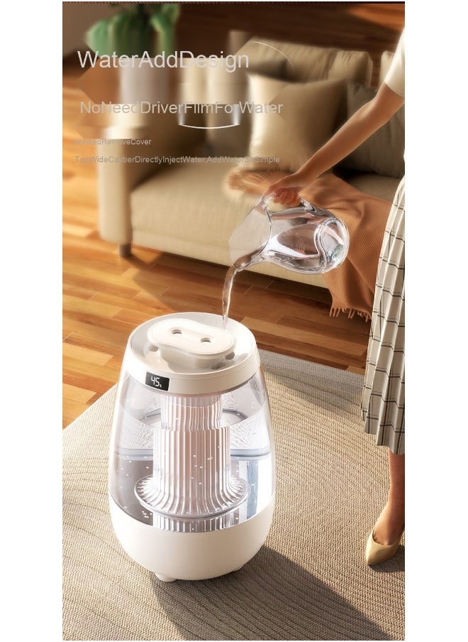 6.8L Double Spray Air Humidifier - Large Capacity Essential Oil Diffuser - Moisturizing Machine - Fragrance Diffuser - Auto Shut-Off -  With Remote Control