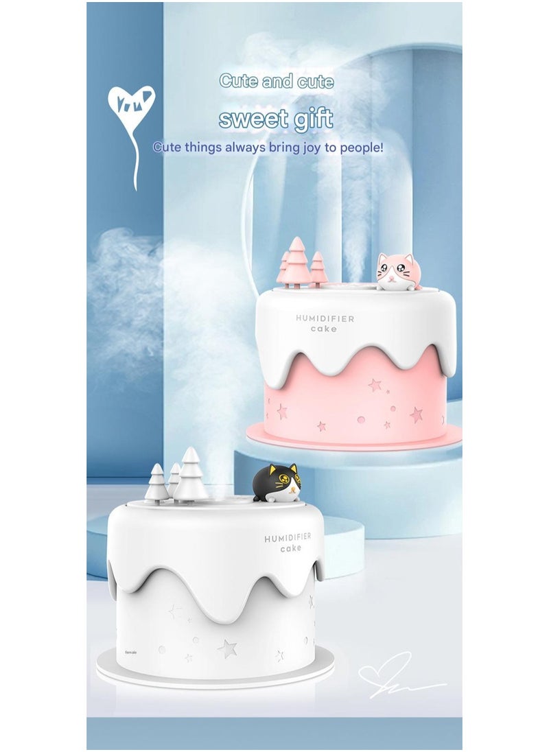 Cute Mini Cake Humidifier USB Nightlight Desktop Home spray Humidifier