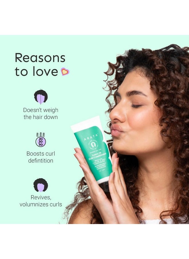 Curl Leave-In Conditioner For Dry, Frizzy, Wavy, Curly Hair | Light Weight | Enhances Natural Curl Texture | Adds Shine & Moisture | Cg Friendly | No Sulphate, Paraben, Silicone | 100Ml