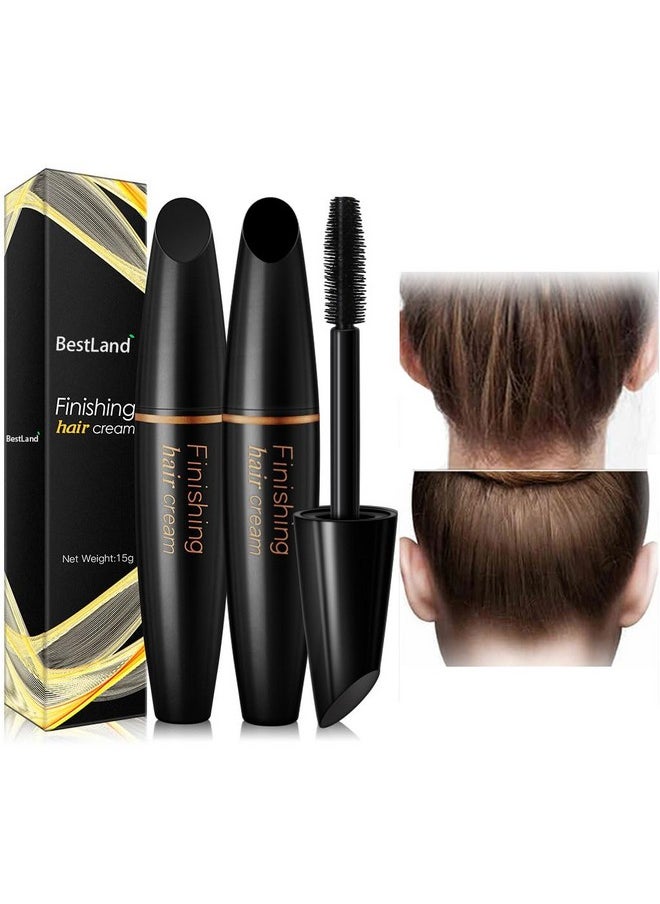 2 Pcs Hair Finishing Stick, Hair Mascara Flyaway Hair Tamer Stick, Refreshing Not Greasy Feel Shaping Gel, Wax Fixer For Bangs, Edges, Frizz And Baby Hairs Control, Slick Back Hair Product