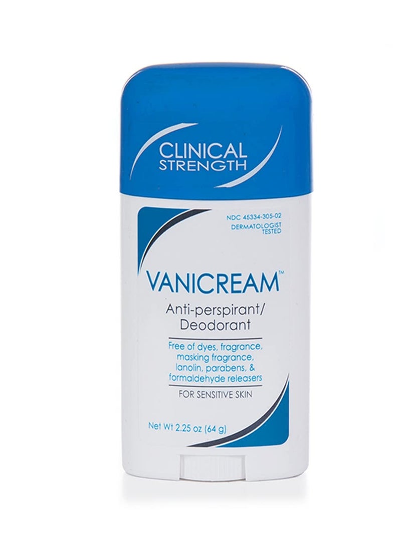 Vanicream Anti-Perspirant Deodorant for Sensitive Skin - 2.25 oz - Clinical-Strength Deodorant with 24-Hour Protection - Unscented