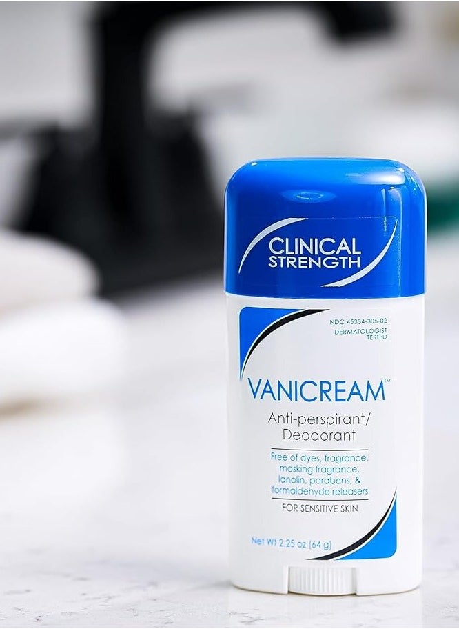 Vanicream Anti-Perspirant Deodorant for Sensitive Skin - 2.25 oz - Clinical-Strength Deodorant with 24-Hour Protection - Unscented