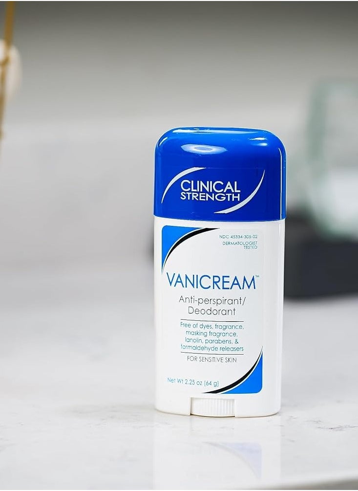 Vanicream Anti-Perspirant Deodorant for Sensitive Skin - 2.25 oz - Clinical-Strength Deodorant with 24-Hour Protection - Unscented